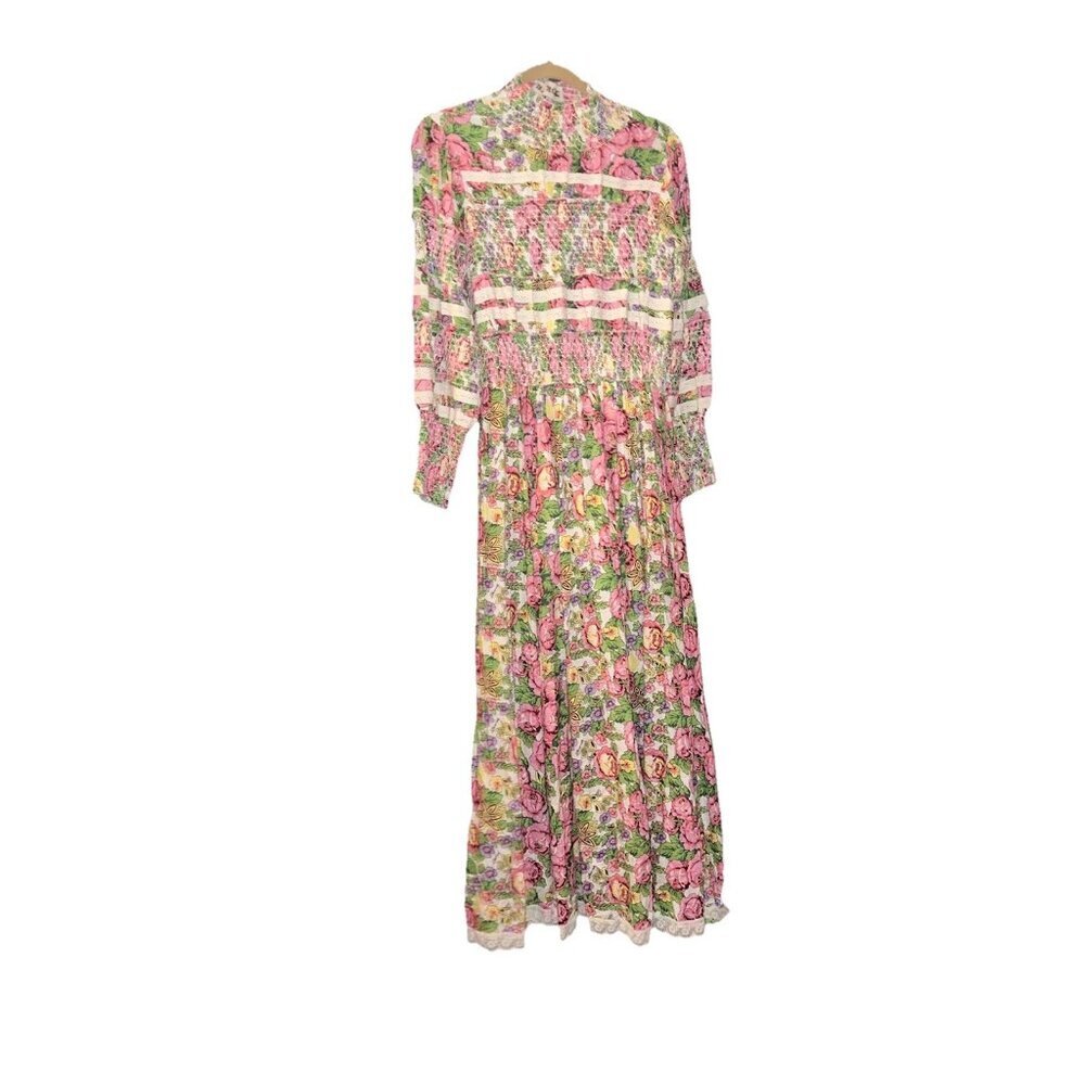 Pink Floral Maxi Dress by